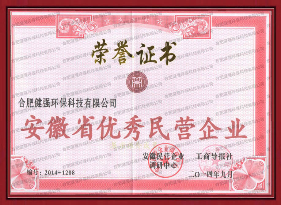安徽省優(yōu)秀民營企業(yè)